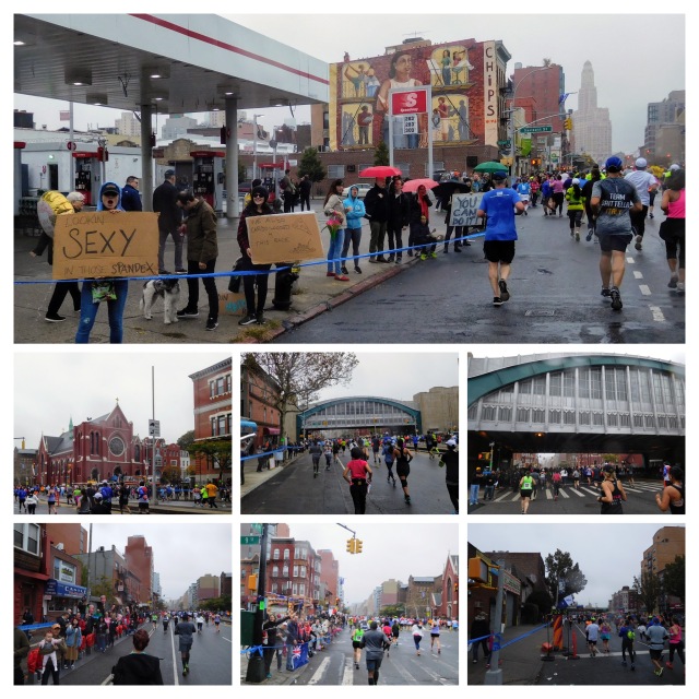 Foto-Collage von Meile 7 beim New York City Marathon 2017