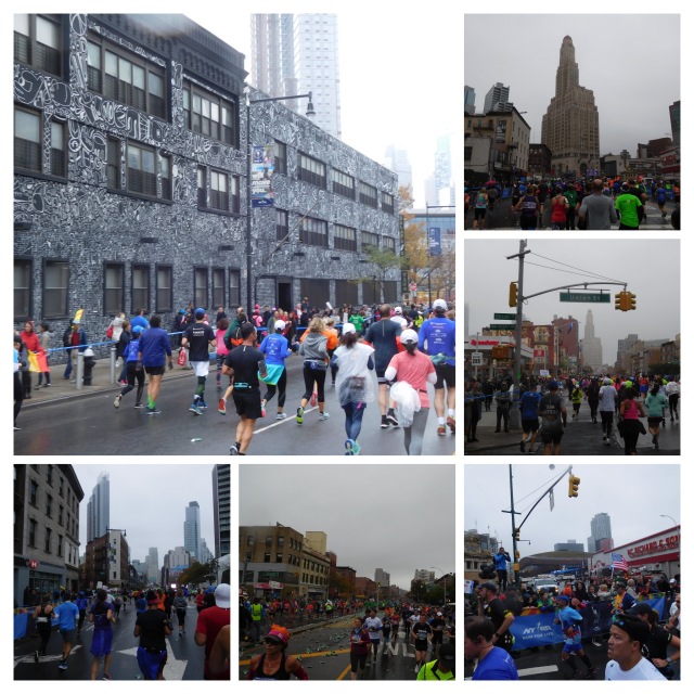 Foto-Collage von Meile 8 beim New York City Marathon 2017