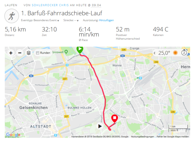 GPS-Barfoot-Bikeputting-Run